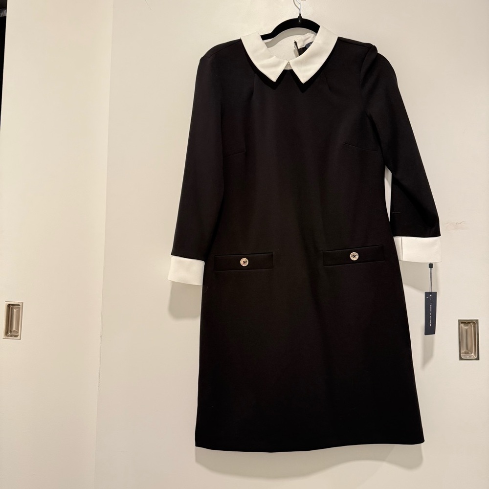 Tommy Hilfiger Black Dress with White Accents